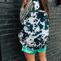 Black Cowhide Backpack